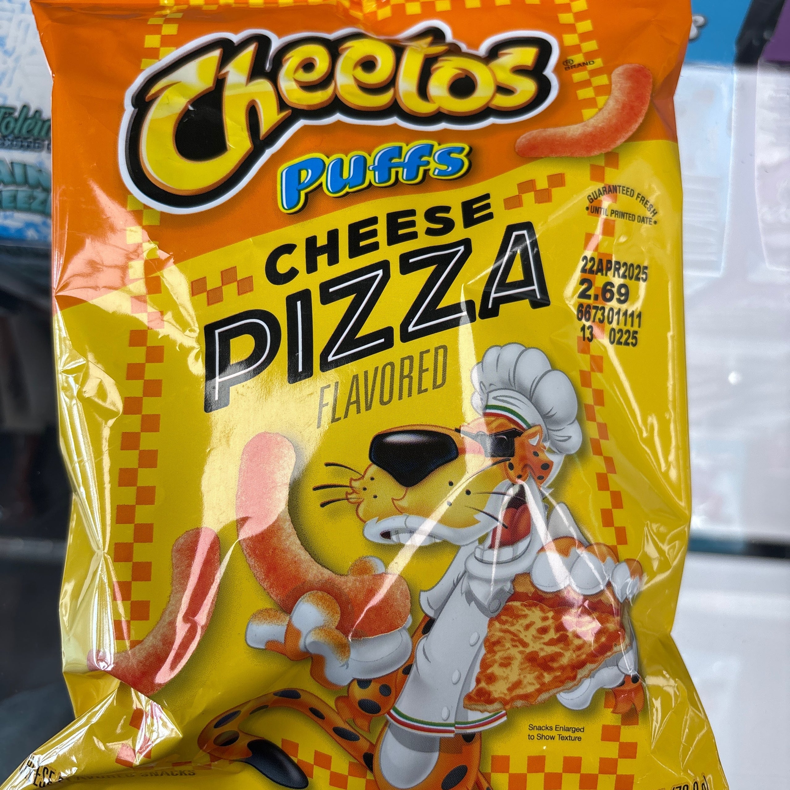 Cheetos cheese pizza puffs 2 5 oz exotics on 4th
